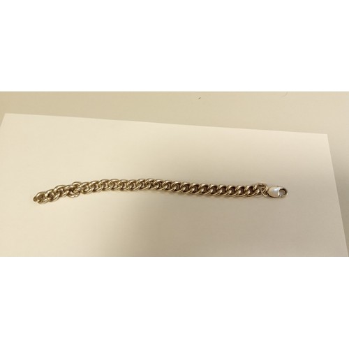 77 - White metal heavy chain bracelet