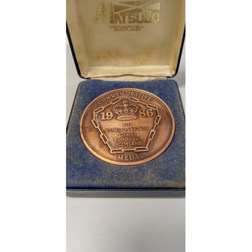 83 - 1986 Edinburgh Commonwealth Games participation medal in original case