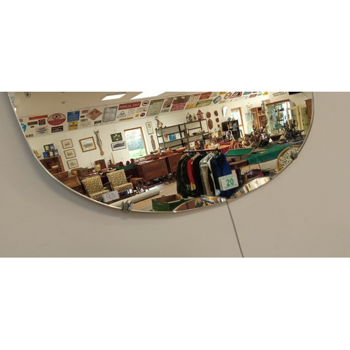 20 - Vintage frameless mirror