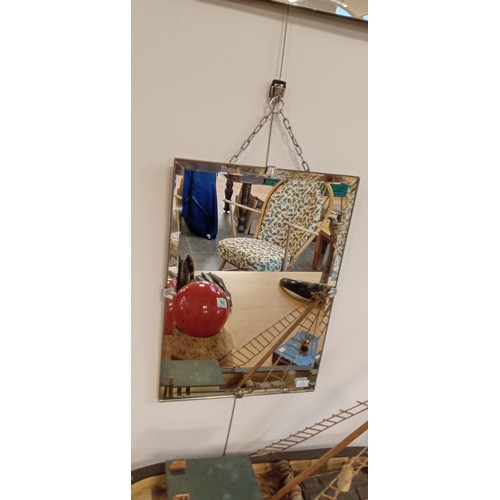 39 - Pair of vintage frameless mirrors