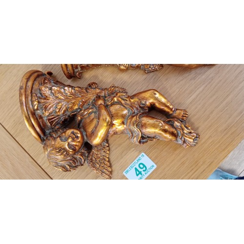 49 - Pair of Cherub wall sconce