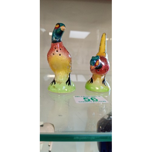 56 - The pheasant salt and pepper shakers