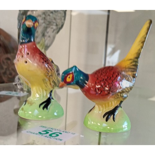 56 - The pheasant salt and pepper shakers