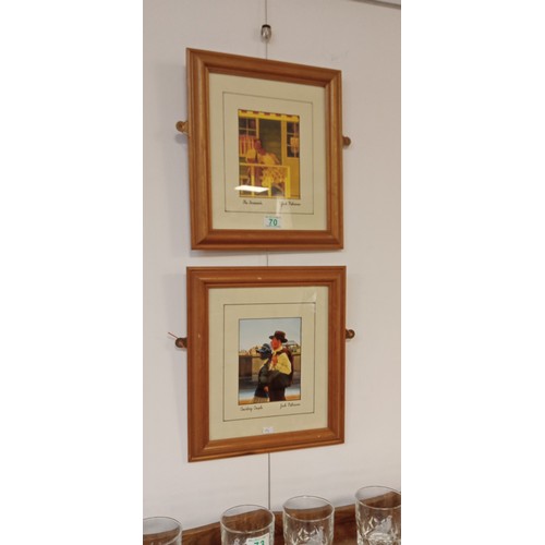 70 - Pair of framed Jack Vettrianno's 'The Innocence & Courting Couple'