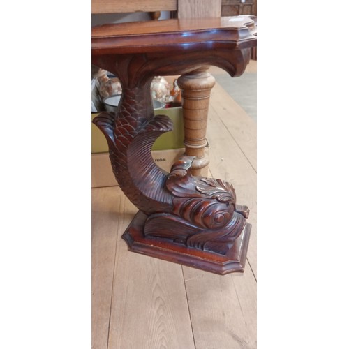 75 - Oriental carp wooden stand