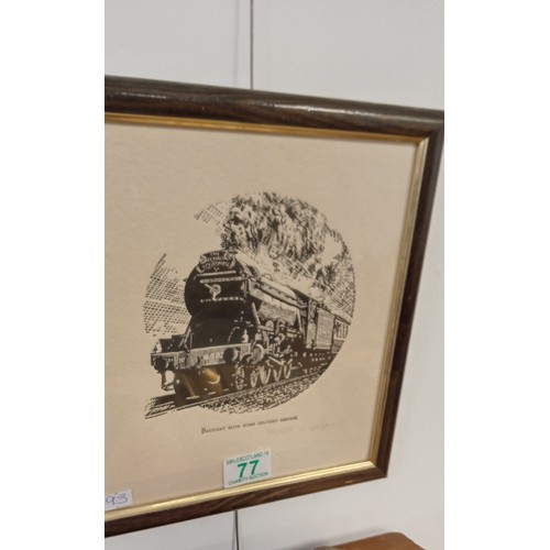 77 - 102/200 'The Flying Scotsman' picture framed