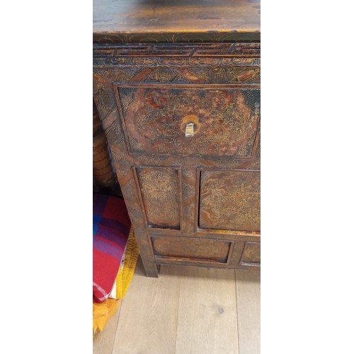 102 - Vintage Tibetan alter cabinet purchased by local owner overseas