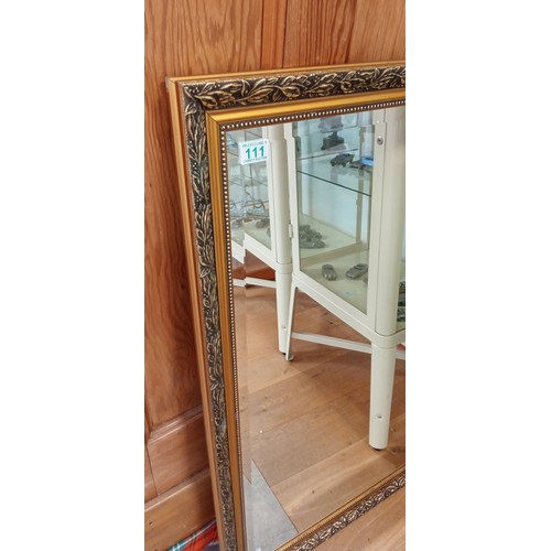 111 - Large beveled mirror 115cm x 87cm approx.