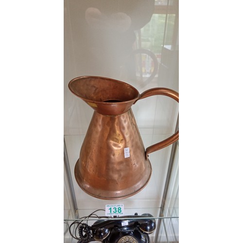 138 - Vintage copper jug