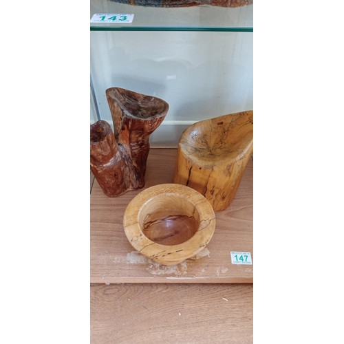 147 - 3 wooden dishes