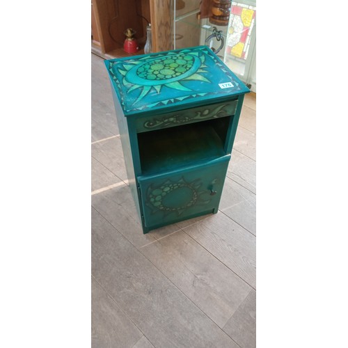 176 - Upcycled painted bedside cabinet