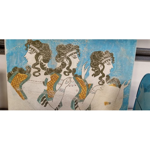 204 - Ladies in Blue Fresco hand made Greece