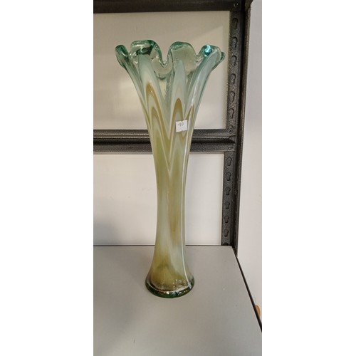 206 - Pair of vintage heavy glass vases