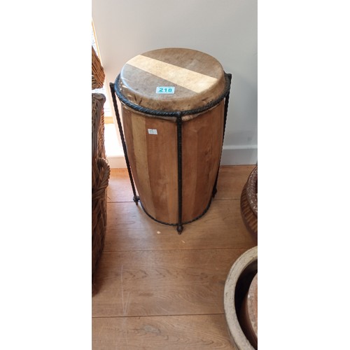 218 - Vintage wooden drum