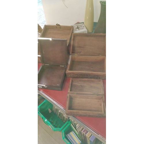 225 - Selection of vintage wooden boxes