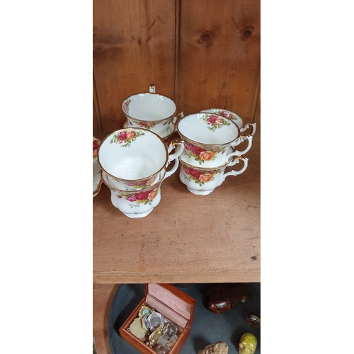 246 - Selection of Royal Albert Country Rose to include plates, teapot, sugar dish and more