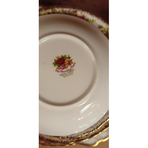 246 - Selection of Royal Albert Country Rose to include plates, teapot, sugar dish and more