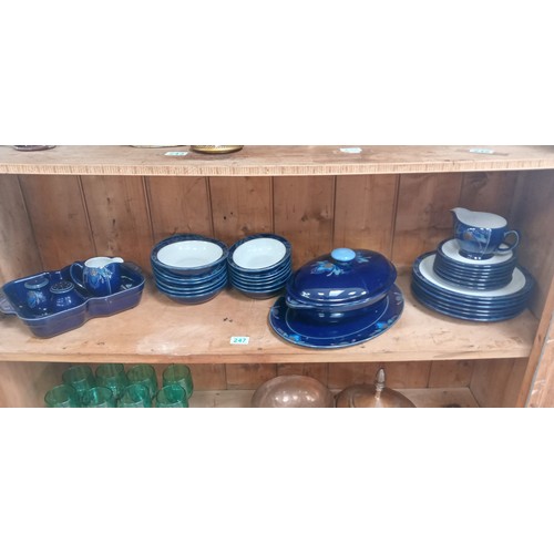 247 - Denby Baroque plates, gravy jug, serving dishes and more