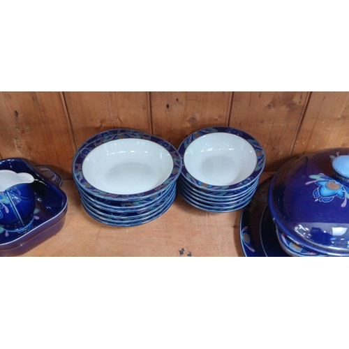 247 - Denby Baroque plates, gravy jug, serving dishes and more