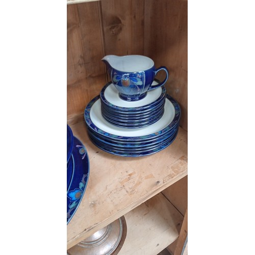 247 - Denby Baroque plates, gravy jug, serving dishes and more