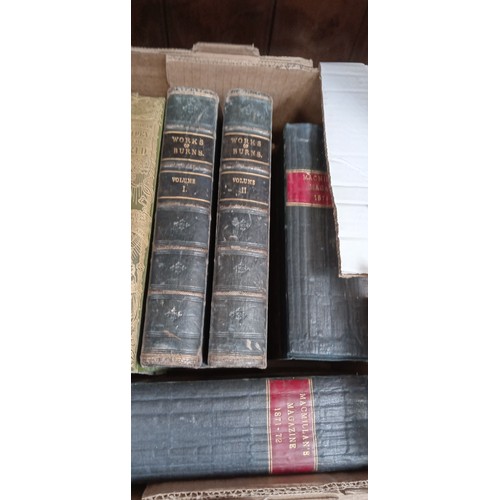 252 - Box of books to include Hamworth History of the World, Robbie Burns and more