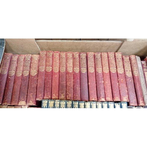 253 - Box of decorative spined books to include Charles Dickens and J M Barry and various other authors