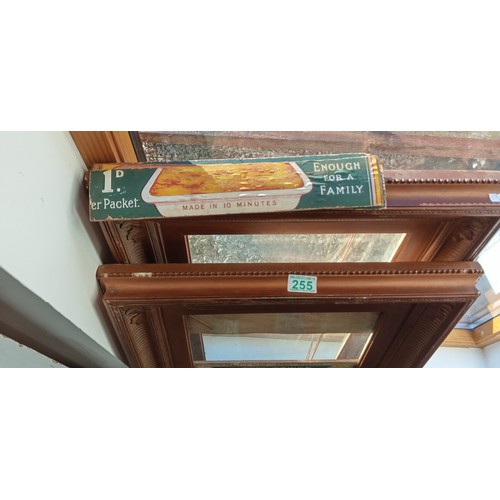 255 - Pair of vintage glazed picture frames