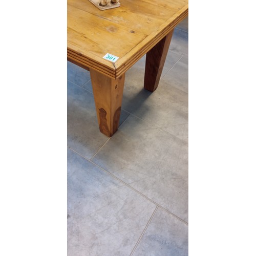 301 - Solid wooden coffee table 110cm x 60cm approx