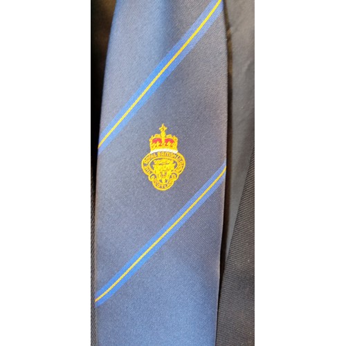 321 - Vintage blazer with embroidered Gordon Highlanders badge plus British Legion tie