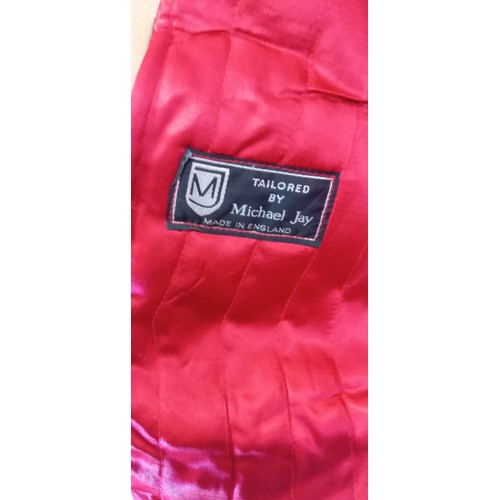 324 - Vintage Warrant Officer's Mess Dress Jacket tailored by Michael Jay with embroidered badge  and Gord... 