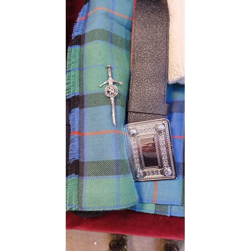 374 - Vintage kilt, jacket, socks, belt, brogues and more