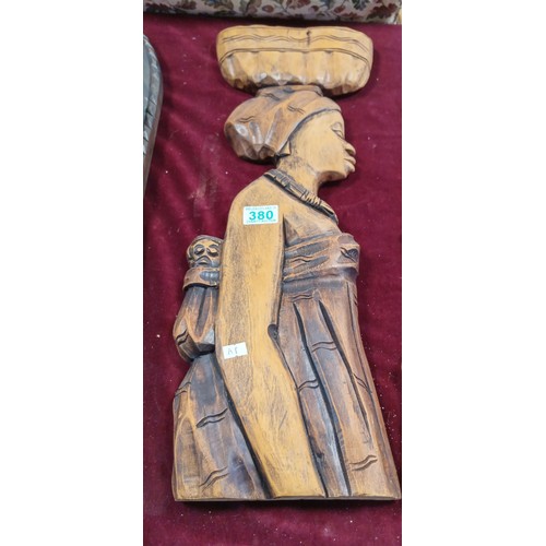 380 - Pair of Ashanti female wall hangings