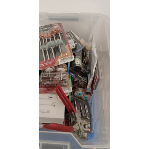 10 - Box of items for Dremel's and more