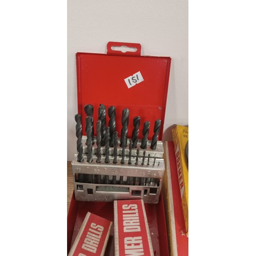 17 - Dormer drill stand plus drills and cased drills NOS