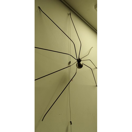 52 - Metal wall hanging spider 120cm wide approx.