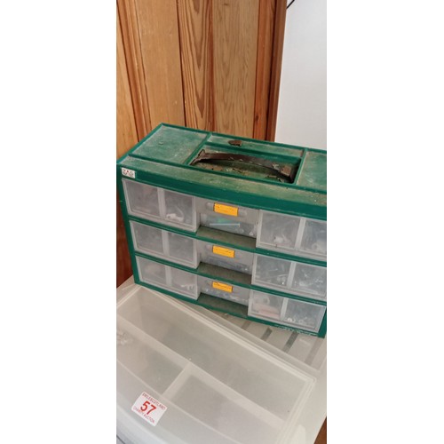 57 - Tool step and tools plus 2x storage containers