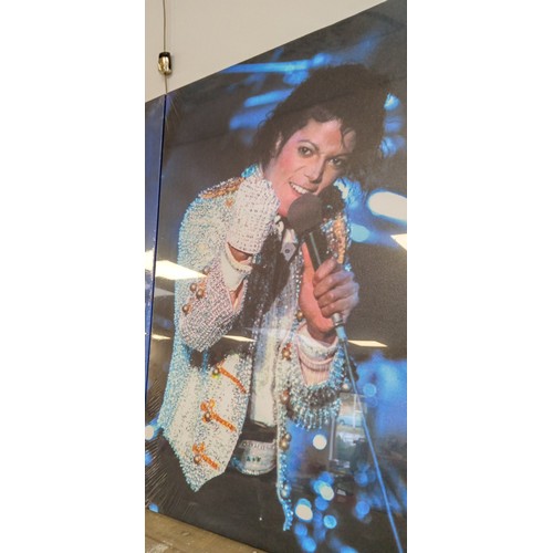 136 - Pair of Michael Jackson canvases