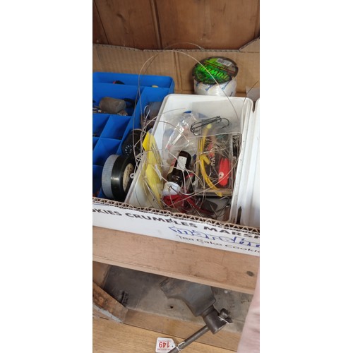 146 - Box of fishing equipment