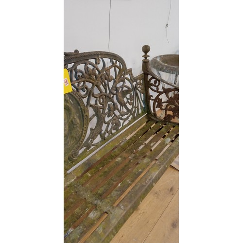 190 - Very heavy metal bench 185cm long approx.