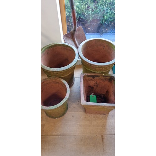 199 - 4x ceramic garden pots