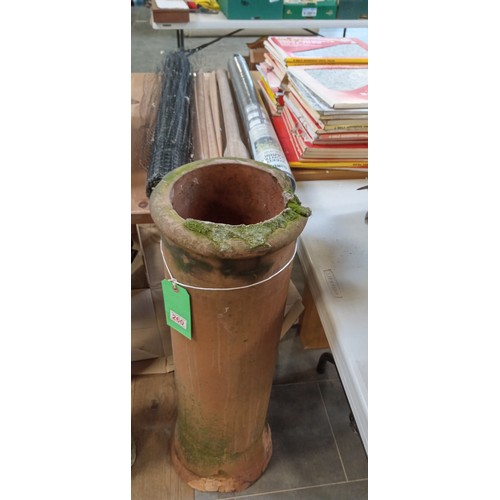 260 - Vintage tall chimney can plus chimney cowl and a balustrade