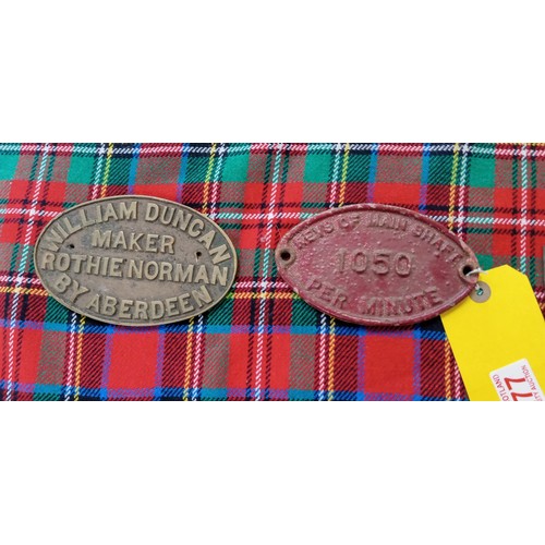 277 - 4x Industrial plates to include Huntly, Rothienorman & more