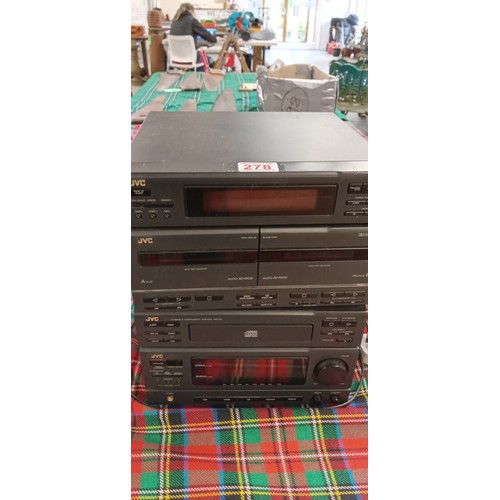 278 - JVC stacking music centre with speakers