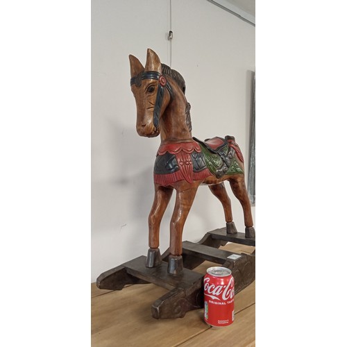 2 - Wooden model rocking horse