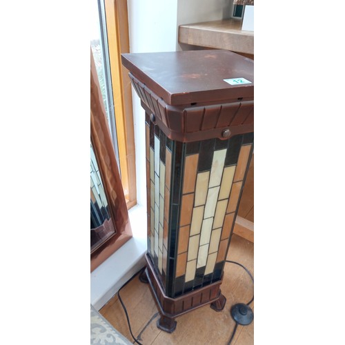 12 - Tiffany style floor/ pedestal lamp