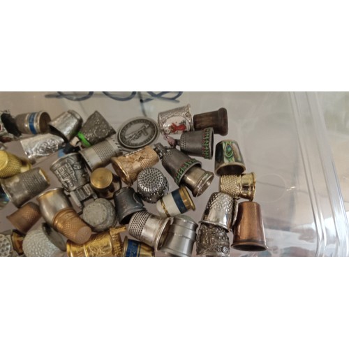 54 - Selection of metal thimbles