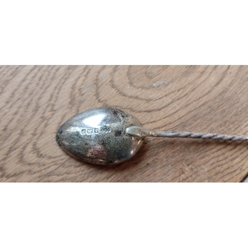 57 - Silver hallmarked Aberdeen & District miniature rifle association tea spoon