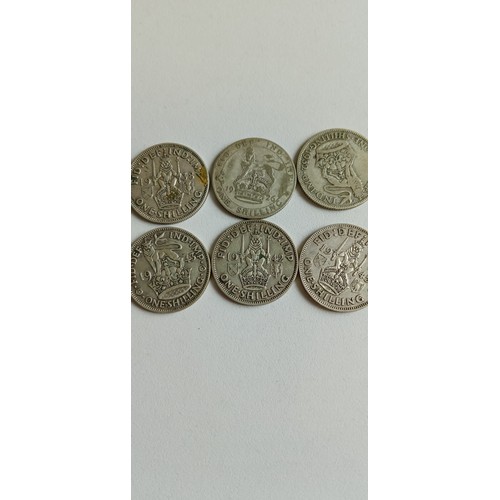 19 - 88g of 50% silver shillings