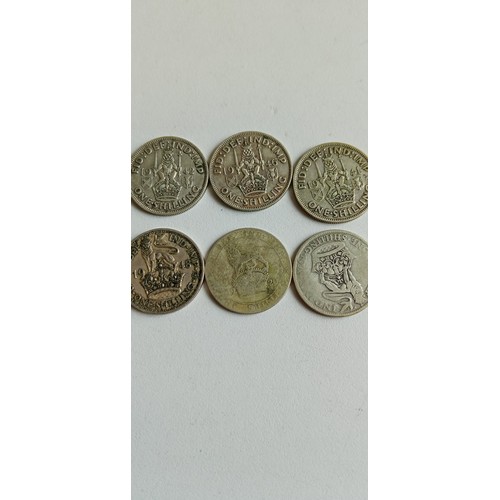 19 - 88g of 50% silver shillings