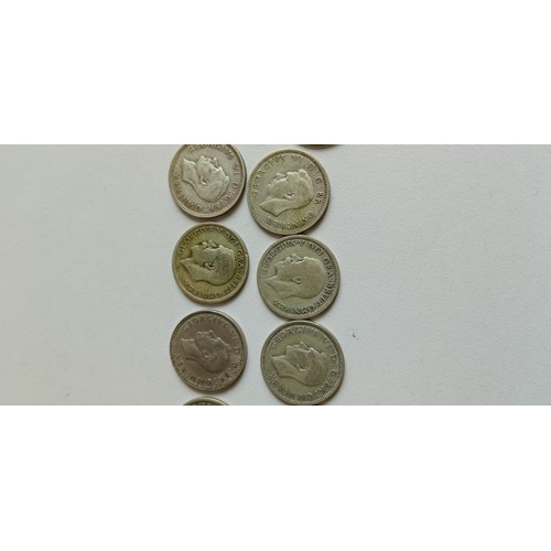 19 - 88g of 50% silver shillings